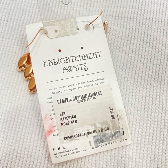 Alex and Ani Rose Gold White Chandelier Drop Earrings NWT - Picture 6 of 6